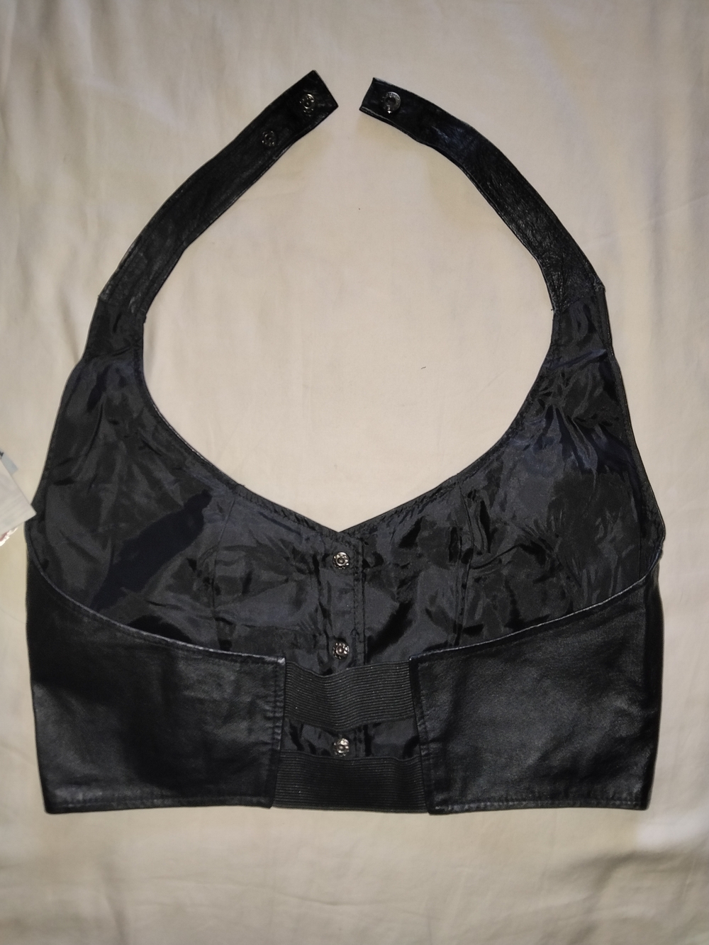 Source Unknown Black Faux Leather Top
